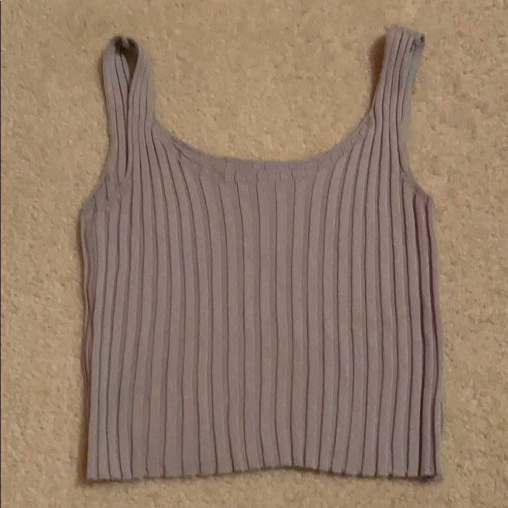 Grey stretchy crop top